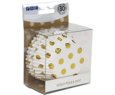 PME Papilotki do babeczek kropki (30 vnt) balta