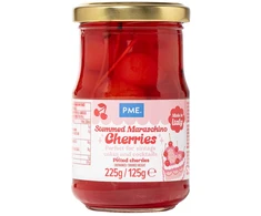 PME Maraschino vyšnios su raudonomis kotelėmis 225 g