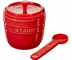 Zwilling STAUB LAIKYMAS Druskos indas su 9 cm šaukštu, raudonas