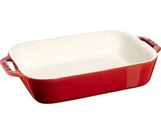 Staub stačiakampė keraminė lėkštė - 2,4 ltr, Raudon
