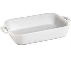 STAUB COOKING Stačiakampė keraminė lėkštė 1,1 ltr, balta