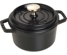 Staub La Cocotte Apvalus ketaus puodas 800 ml, juodas, PRANCŪZŲ