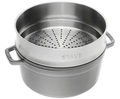 Zwilling STAUB La Cocotte 40508-819-0 apvalus ketaus puodas su įdėklu – 3,8 l, grafito spalvos