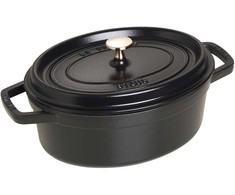 Ovalus ketaus puodas STAUB, 3,2 l spalva: juoda