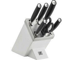 ZWILLING ALL * STAR 5 peilių rinkinys savaime galandimo bloke, baltas/sidabrinis