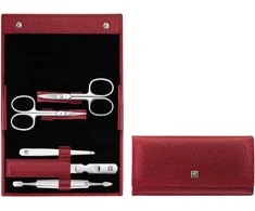 Zwilling komplektas do manicure – raudona skórzane etui, 5 dalys