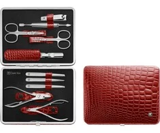 Zwilling komplektas do manicure - raudona sztywne pudełko, 10 dalys