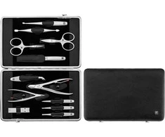 Zwilling komplektas do manicure – juoda skórzane etui, 12 dalys