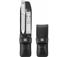 ZWILLING TWINOX Rinkinys kelioninis - juoda skórzane etui, 2 elementy