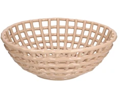 RITUALI DOMESTICI CATTURATA Koszyk apvalus duży smėlio spalva 36 x 13 cm