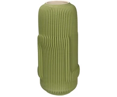 RITUALI DOMESTICI LINO Wazon žalia 18 x 18 x 35 cm