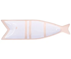 Npc Polska Žuvies lėkštė RITUALI DOMESTICI PELAGICOILLOGICO Balta 38,5 x 11 x 3 cm
