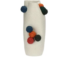RITUALI DOMESTICI POMPOMPON Wazon - 44 x 22 cm, balta