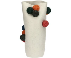 RITUALI DOMESTICI POMPOMPON Wazon - 44 x 22 cm, balta
