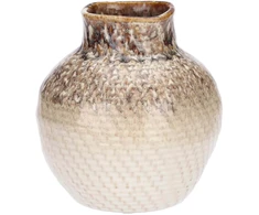 RITUALI DOMESTICI SPOLIA Wazon - 15.5 x 14 cm, smėlio spalva