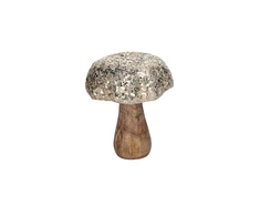 RITUALI DOMESTICI STUDIO54 4 grybų dekoratyvinių figūrėlių rinkinys 10 x 12 cm