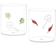 ROSE&amp;TULIPANI LIEVE Rinkinys 2 szklanek motyw szczęście - 400 ml