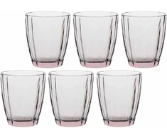 ROSE&amp;TULIPANI AMAMI Rinkinys 6 szklanek 320 ml šviesiai rausva