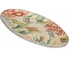 Rose&amp;Tulipani Sea life melamino ovalus padėklas - 52 x 30 cm
