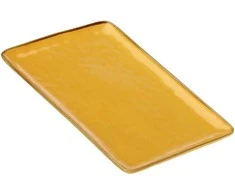 Rose&amp;Tulipani ROŽĖS IR TULPĖS KONCERTAS OCHER Taca prostokątna 36 x 26,5 cm