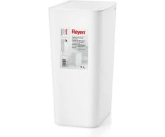 Šiukšlių dėžė RAYEN, baltos sp., 9 L