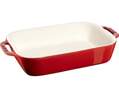 Staub stačiakampė keraminė lėkštė - 2,4 ltr, Raudon