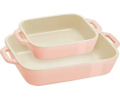 STAUB COOKING Rinkinys 2 półmisków prostokątnych, šviesiai rausva