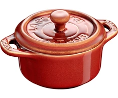 STAUB GIFT GIVING Mini cocotte apvalus 200 ml, kaštoninis