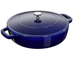 STAUB Ketaus keptuvė su dangčiu 24 cm, mėlyna