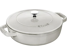 STAUB ketaus troškintuvas su dangčiu, 24 cm, triufelių spalvos