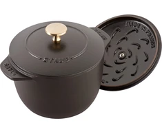 STAUB LA COCOTTE Mały garnek apvalus 16 cm, juoda
