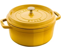 Staub La Cocotte 26 cm apvali, citrinos spalvos, ketaus