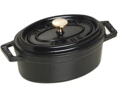 STAUB MINI COCOTTE Mini ketaus puodas ovalus, 250 ml, juodas