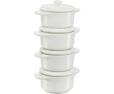 Staub Mini Cocotte Round, 4 vnt - 200 ml, Ivory