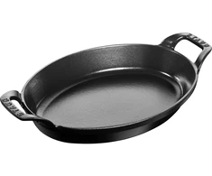 STAUB ovali lėkštė 28 x 20 cm, juoda