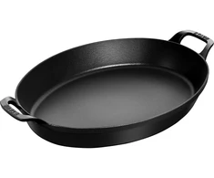 STAUB ovali lėkštė 37 x 28 cm, juoda