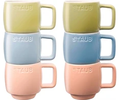 STAUB serviravimo rinkinys, 6 keraminiai puodeliai - įvairiaspalviai, 100 ml