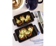 ST2 STAUB Rectangular Mini Baking Tray 250 ml, Juodas