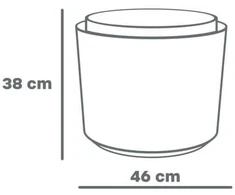 URBALIVE BERBERIS Donica samonawadniająca okrągła 46 cm, szaro-ruda