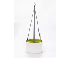 URBALIVE BERBERIS Wisząca donica samonawadniająca okrągła 30 cm, balta