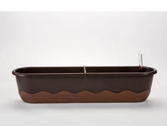 URBALIVE MARETA stačiakampis savaiminio laistymo vazonas 80 x 20 cm, rudas