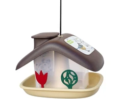 Kabinama lesykla laukiniams paukščiams Domek Plastia 16.5x21x15cm ruda