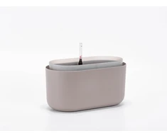 URBALIVE TOLITA Donica samonawadniająca prostokątna 31 x 16 cm, šviesiai pilkas