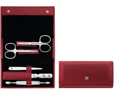 Zwilling komplektas do manicure – raudona skórzane etui, 5 dalys
