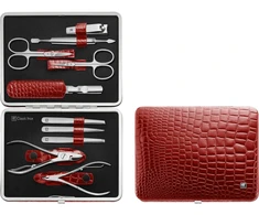 Zwilling komplektas do manicure - raudona sztywne pudełko, 10 dalys