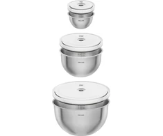 ZWILLING FRESH &amp; SAVE 3 plieninių vakuuminių dubenėlių su dangčiu rinkinys