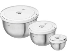 ZWILLING FRESH &amp; SAVE 3 plieninių vakuuminių dubenėlių su dangčiu rinkinys