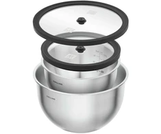 ZWILLING FRESH &amp; SAVE Rinkinys 2 stalowych misek su dangteliu - sidabrinė