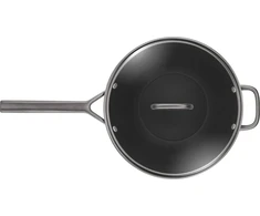 Keptuvė Zwilling ZWILLING Milano Wok with Glass Lid 30 cm, Juodas