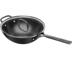 Keptuvė Zwilling ZWILLING Milano Wok with Glass Lid 30 cm, Juodas